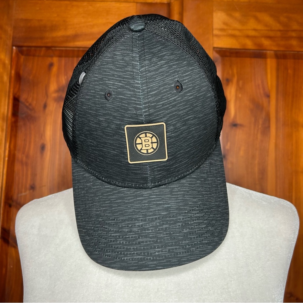 Fanatics Black Boston Bruins Authentic Pro Road Trucker Adjustable Hat Unisex